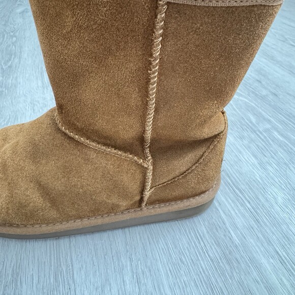 Koolaburra by UGG Victoria Short Boots Chestnut Suede Size 3 US Youth (Women 5) - Picture 12 of 14